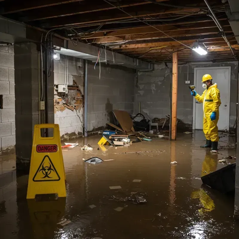 Flooded Basement Electrical Hazard in Kettering, MD Property